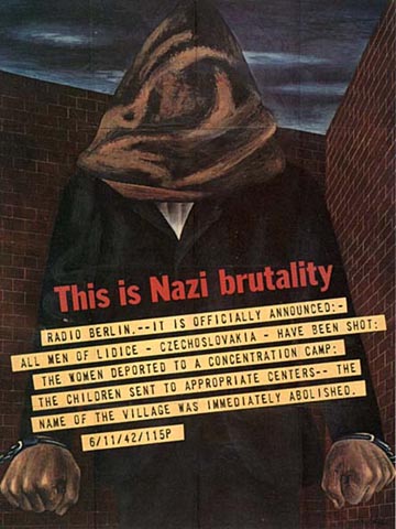 Nazi brutality poster from The National Archive